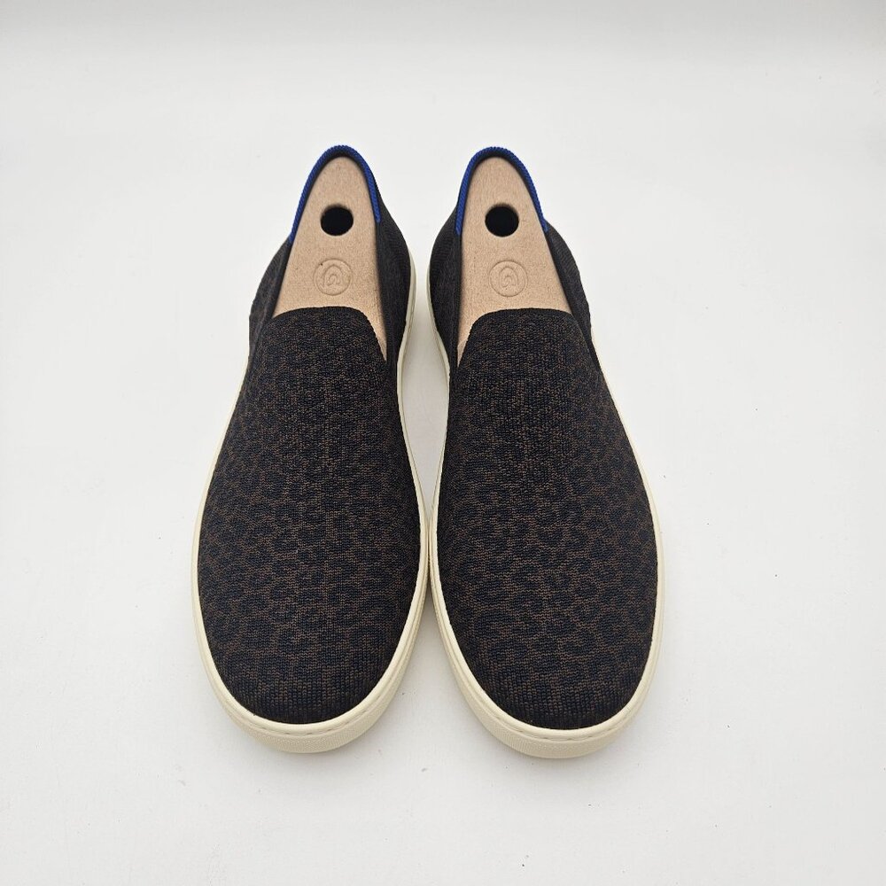Rothys The Original Slip On Espresso Spot Animal Print Womens Size 10.5 NEW